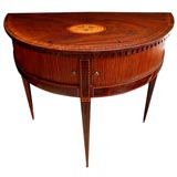 Antique An Elegant English George III Mahogany Demi-Lune Side Table