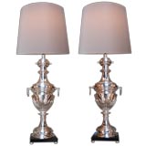 A Boldly-Scaled Pair of French Louis XVI Style Urn-Form Lamps