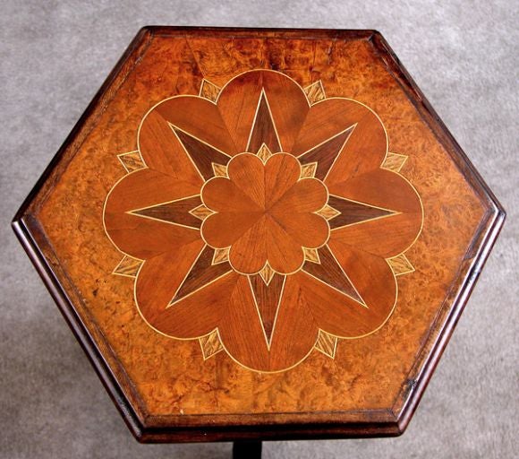 An Italian Hexagonal Tripod Side Table