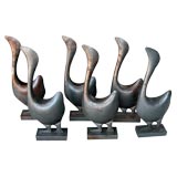 A Set of Six French Tole Geese (Priced Per Pair)