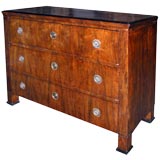 A German Biedermeier Walnut 3-Drawer Chest