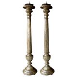 A Stately Pair of Italian Neoclassical Style Pricket Sticks