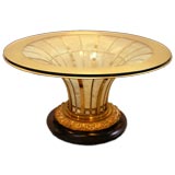 Antique An American Neoclassical-Style Bronze Circular Cocktail Table