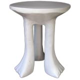 A John Dickinson White Plaster Tripod Table