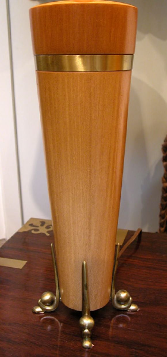 Pair 1950's Blond Lamps