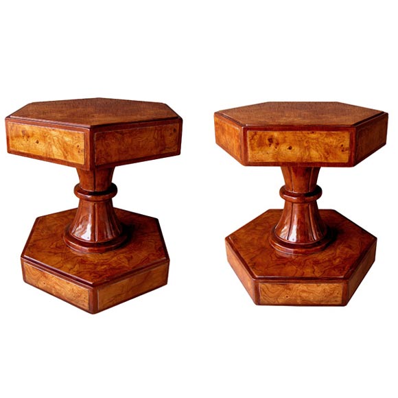 A Diminutive Pair of American 1940
s Hexagonal Tables
