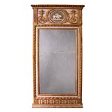 Antique A Striking Swedish Gustavian Rectangular Mirror