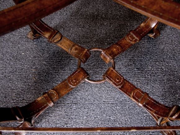 A French Iron Strap Work Rectangular Side Table with Glass Top In Good Condition In San Francisco, CA