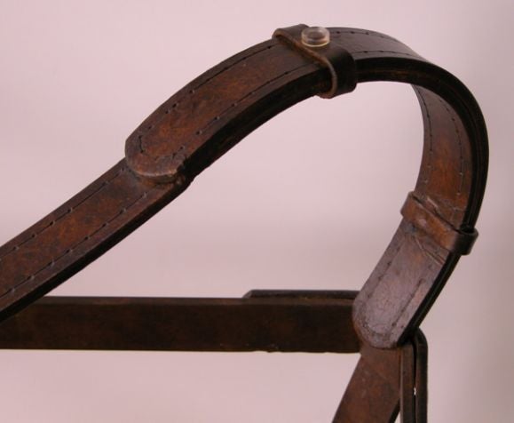 A French Iron Strap Work Rectangular Side Table with Glass Top 1