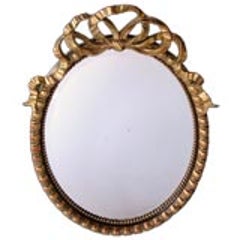 Large-Scaled Napoleon III Ebonized and Giltwood Oval Mirror 6