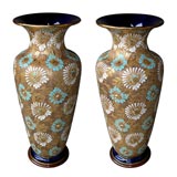 Antique A Large-Scaled and Striking Pair of English Urn-Form Stone Vases
