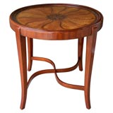 A Fine Dutch Circular Marquetry Tray on Stand A Fine Dutch Circular Marquetry Tray on Stand