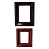 A Handsome Pair of American Empire Crotch Mahogany Mirrors