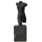 A Bronze 1940's Sculpture of a Female Nude Torso; De Rosa