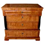 A Handsome Swedish Neoclassical Birch 4-Drawer Chest