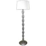 A Shimmering Italian Art Deco Clear Glass Floor Lamp by Venini A Shimmering Italian Art Deco Clear Glass Floor Lamp by Venini
