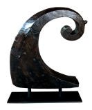 A Dramatic and Patinated Indonesian Carved Teak Boat Prow