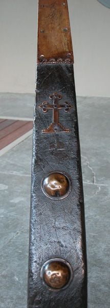A Massive South Indian (Kerala) Teak Boat Prow with Incised Decoration