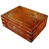 A French Art Nouveau Rectangular Jewel Box With Inlay