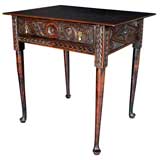 Antique A Deeply Patinated Scottish Queen Anne Oak Single-Drawer Table