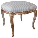 A Graceful French Rococo Style Square Serpentine-Form Stool