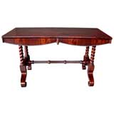 A Danish Christian VIII Crotch Mahogany Rectangular Table