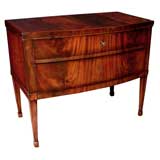 A Danish Empire Flame Mahogany Bowfront 2-Drawer Chest