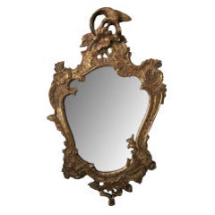 A Curvaceous Italian Rococo Style Cartouch-Shaped Carved Giltwood Mirror 3
