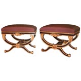 Pair Baroque-Style X-Form Benches