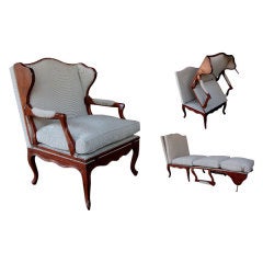 A Large-Scaled French Louis XV Fruitwood Metamorphic Chair