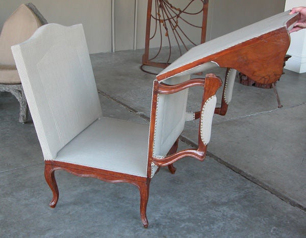 18th Century and Earlier A Large-Scaled French Louis XV Fruitwood Metamorphic Chair