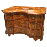 German Baroque Fruitwood 3-Drawer Commode
