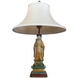 Vintage Asian Figural French Mounted Lamp