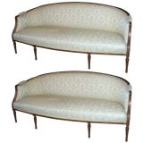 Pair of Antique Sharaton Style Sofas