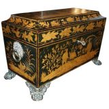 Antique Pen Work Tea Caddy