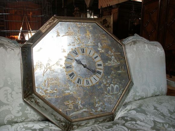 Chinoiserie Mirrored Clock 1