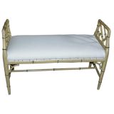 Vintage Faux Bamboo Bench