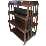 Antique Regency Rosewood Double Sided Bookcase