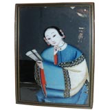 Large Chinese Export Reverse Painting