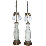 Pair Of Antique Asian Porcelains Converted into Lamps