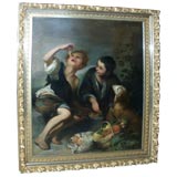 Large 19th C Oil on Canvas After Murillo