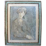 Vintage Italian Painting Of A Woman