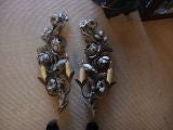 Pair of 18th C Fragments Converted to Sconces