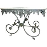 19th C French Marble Top Pastry Table