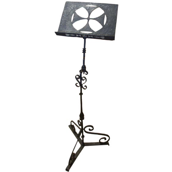 Early Wrought Iron Music Book or Stand For Sale