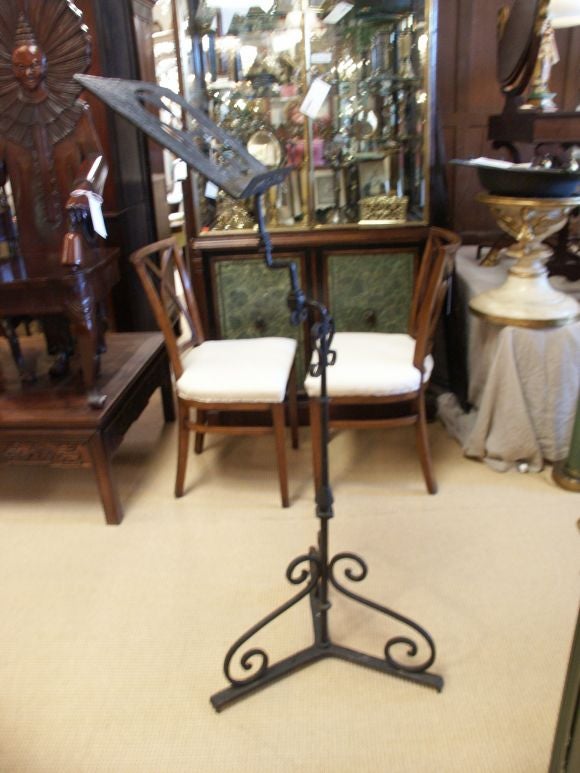 Early Wrought Iron Music Book or Stand For Sale 3