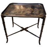 Antique French Paper Mache Tray Table