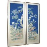 Pair Of 19th C Chinese Wall Paper Panels