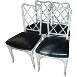 Set of four Simulated Bamboo Side Chairs