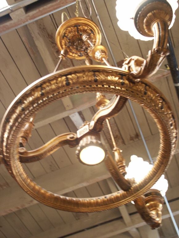 LouisXVI Style Giltwood Chandelier